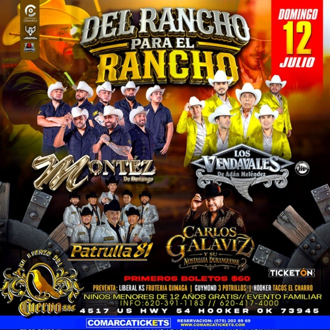 Montez de Durango-Los Vendavales-Patrulla 81-Carlos Galaviz y  su Nostalgia-El Lienzo del Cuervo