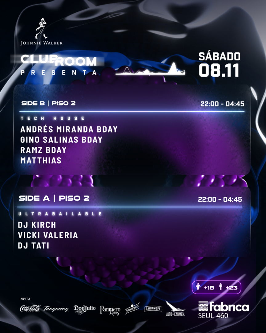 Clubroom Presenta @ Sábado 08 Noviembre