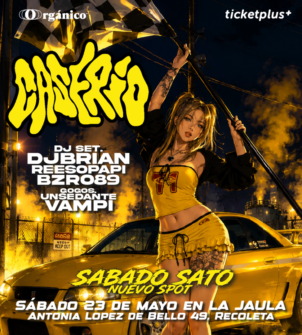 Sábado Satö 😈 en Caserío Fiesta Sábado 23 de Mayo en Spot LA JAULA