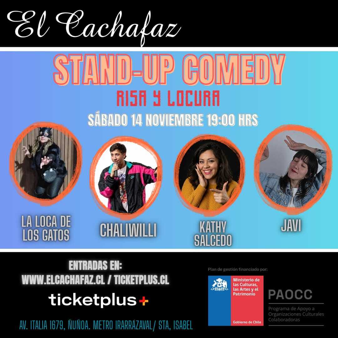 Show de Stand up-Risa y locura- Sábado 14 Noviembre 19hrs 