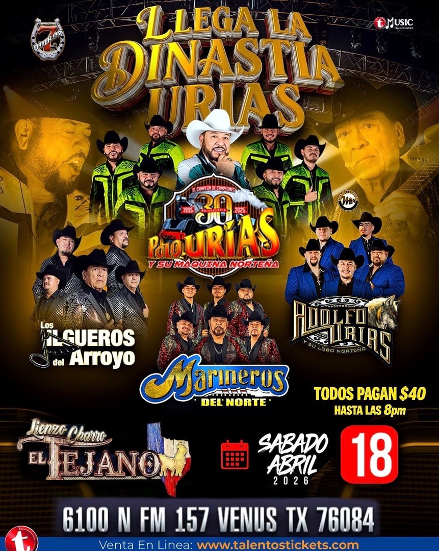 Polo Urias y Su Maquina Norteña Lienzo Charro El Tejano de Venus, Texas