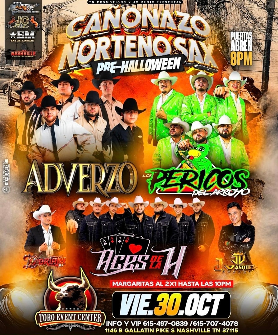 Cañonazo Norteño Sax Con Adverzo, Pericos del Arroyo & Aces de la H.