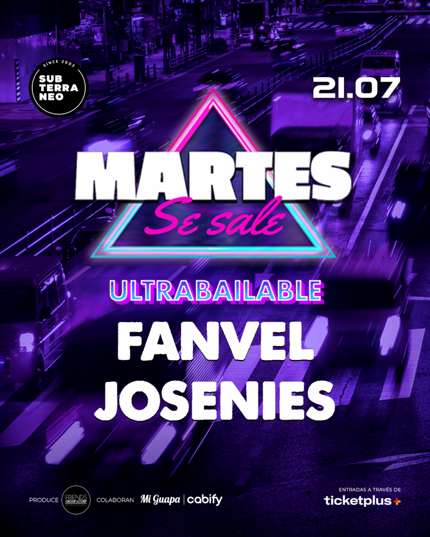 MARTES SE SALE! ★ MARTES 21 JULIO ★ Club Subterráneo (+21)