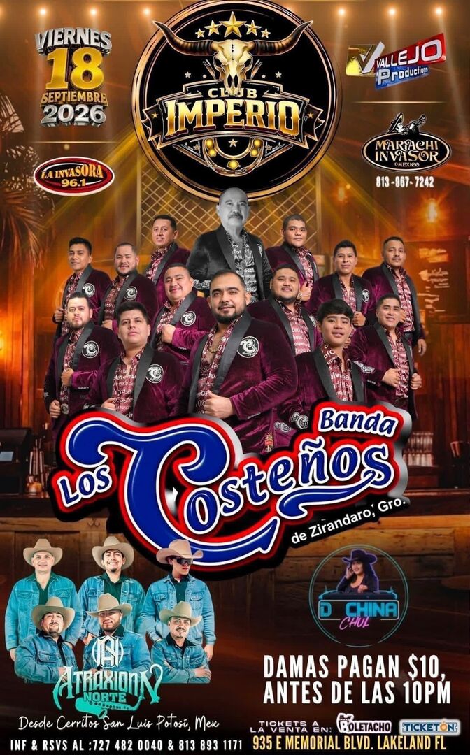 Banda Los Costeños-Atraxion Norte-Club Imperio