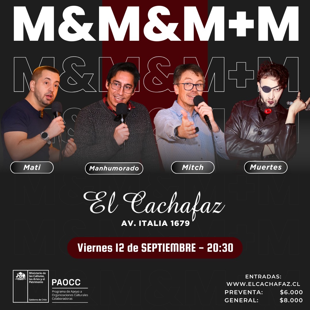 Show Stand Up Viernes 12 de Septiembre 20:30 hrs