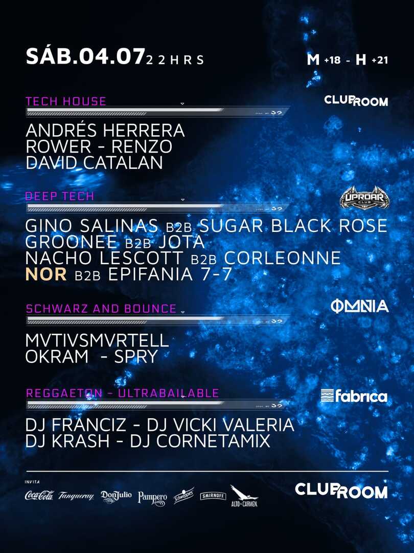 Clubroom Presenta @ Sábado 04 Julio
