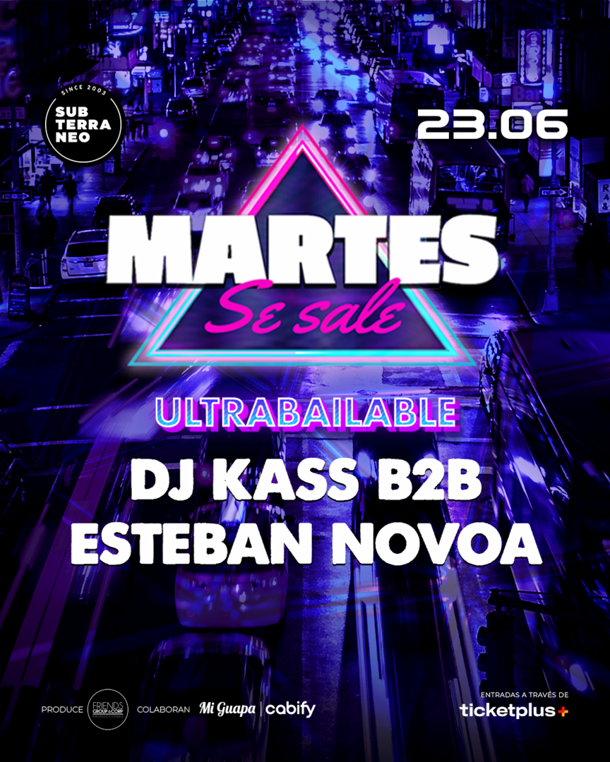 MARTES SE SALE! ★ MARTES 23 JUNIO ★ Club Subterráneo (+21)