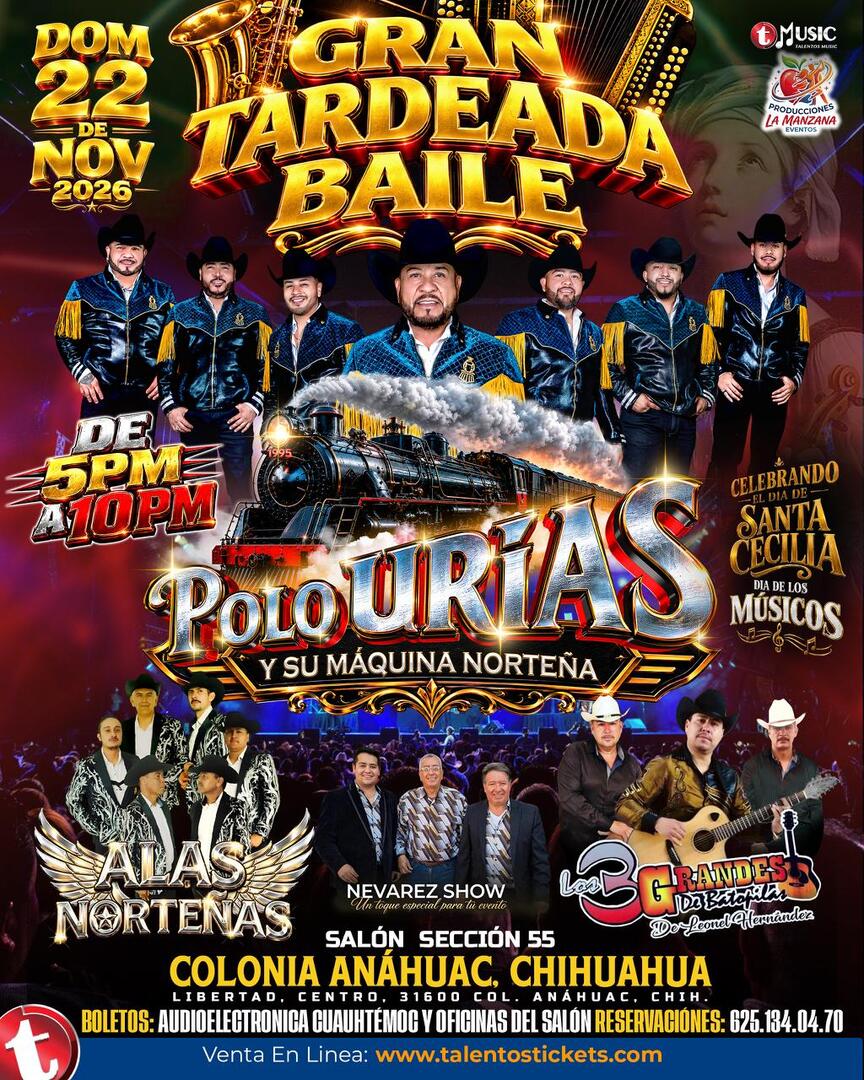 Polo Urias y Su Maquina Norteña en Colonia Anahuac, Chihuahua