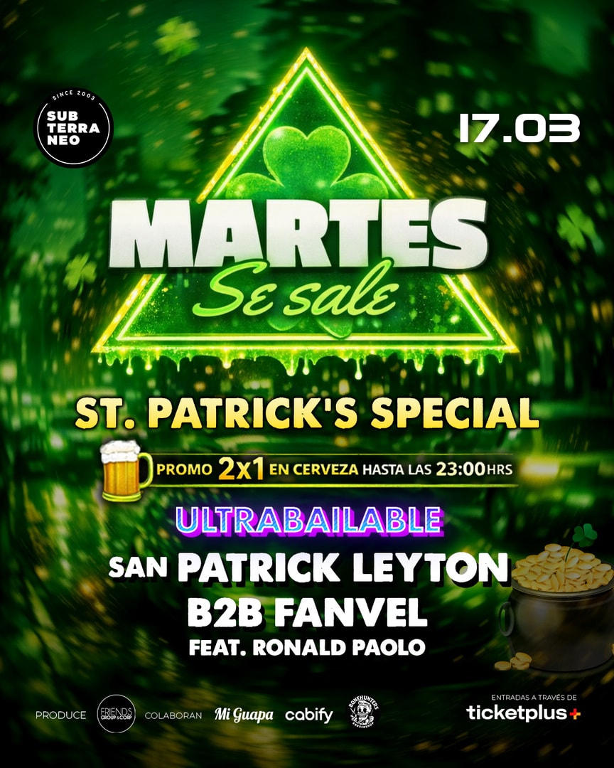 MARTES SE SALE! ★ MARTES 17 MARZO ★ Club Subterráneo (+21)