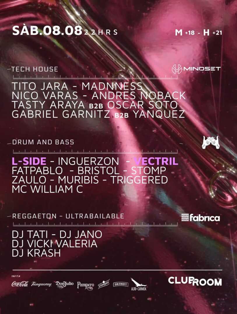 Clubroom Presenta @ Sábado 08 Agosto