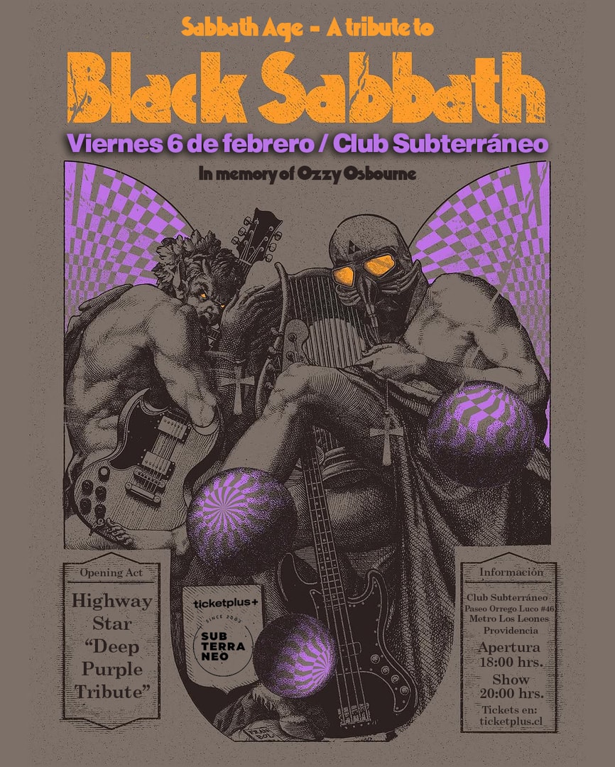 SABBATH AGE - TRIBUTO BLACK SABBATH ★ VIERNES 06 FEBRERO ★ Club Subterráneo