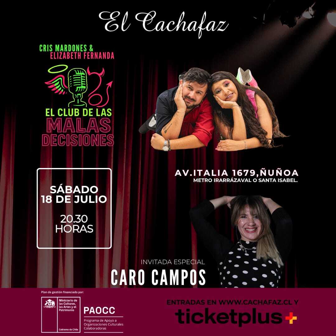 Show de stand up-El Club de las malas desiciones-Sabado 18 de Julio 20:30hrs