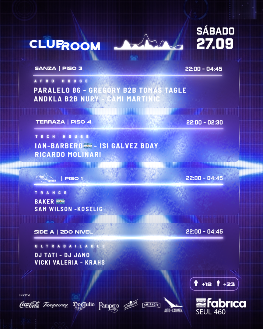 Clubroom Presentan @ Sábado 27 Septiembre