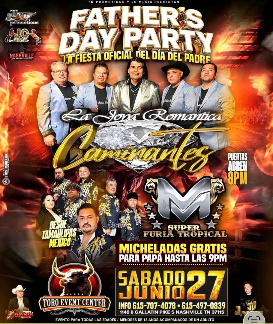 Father’s Day party con la joya romántica caminantes & Super furia tropica