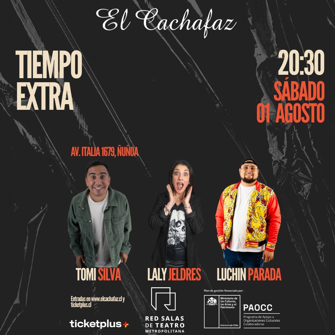 Show de Stand Up-tiempo Extra-Sábado 1 Agosto a las 20:30 hrs