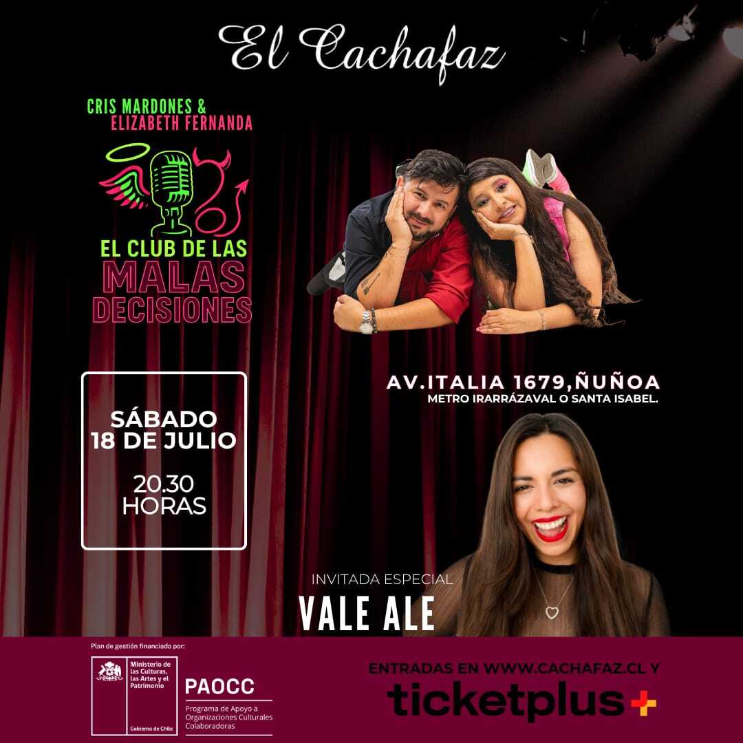 Show de stand up-El Club de las malas decisiones-Sabado 18 de Julio 20:30hrs