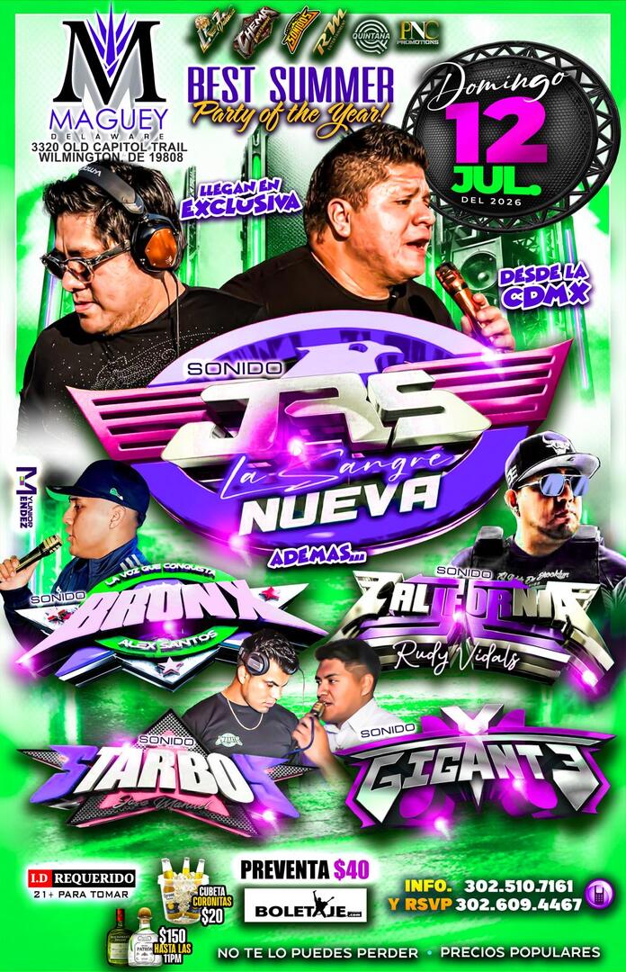 Jrs La Nueva Generacion Aguilar-Bronx-Sonido California-Sonido Starbo-Sonido Gigante-Maguey