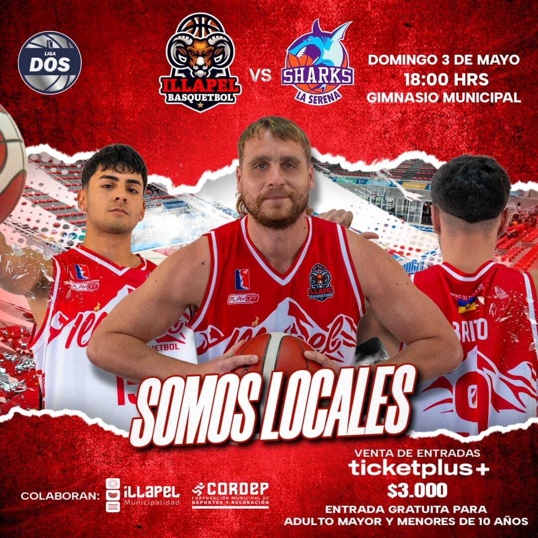 Illapel Basquetbol VS The Sharks La Serena, Fecha #6 de la Liga Dos LNB 2026.