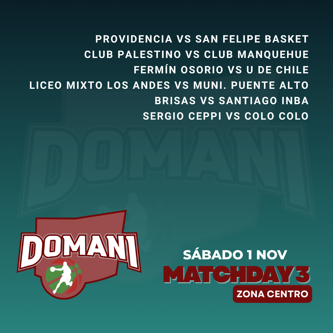 PRE-DOMANI 2025 - ZONA CENTRO SÁBADO 01 NOVIEMBRE