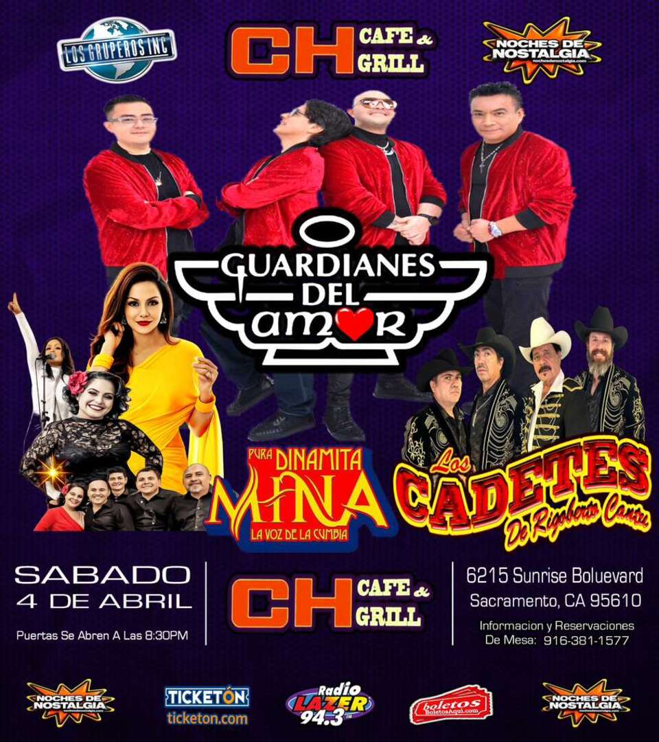 Guardianes del Amor-Pura Dinamita Mina La Voz de la Cumbia-Los Cadetes de Rigoberto Cantu-CH Cafe Grill