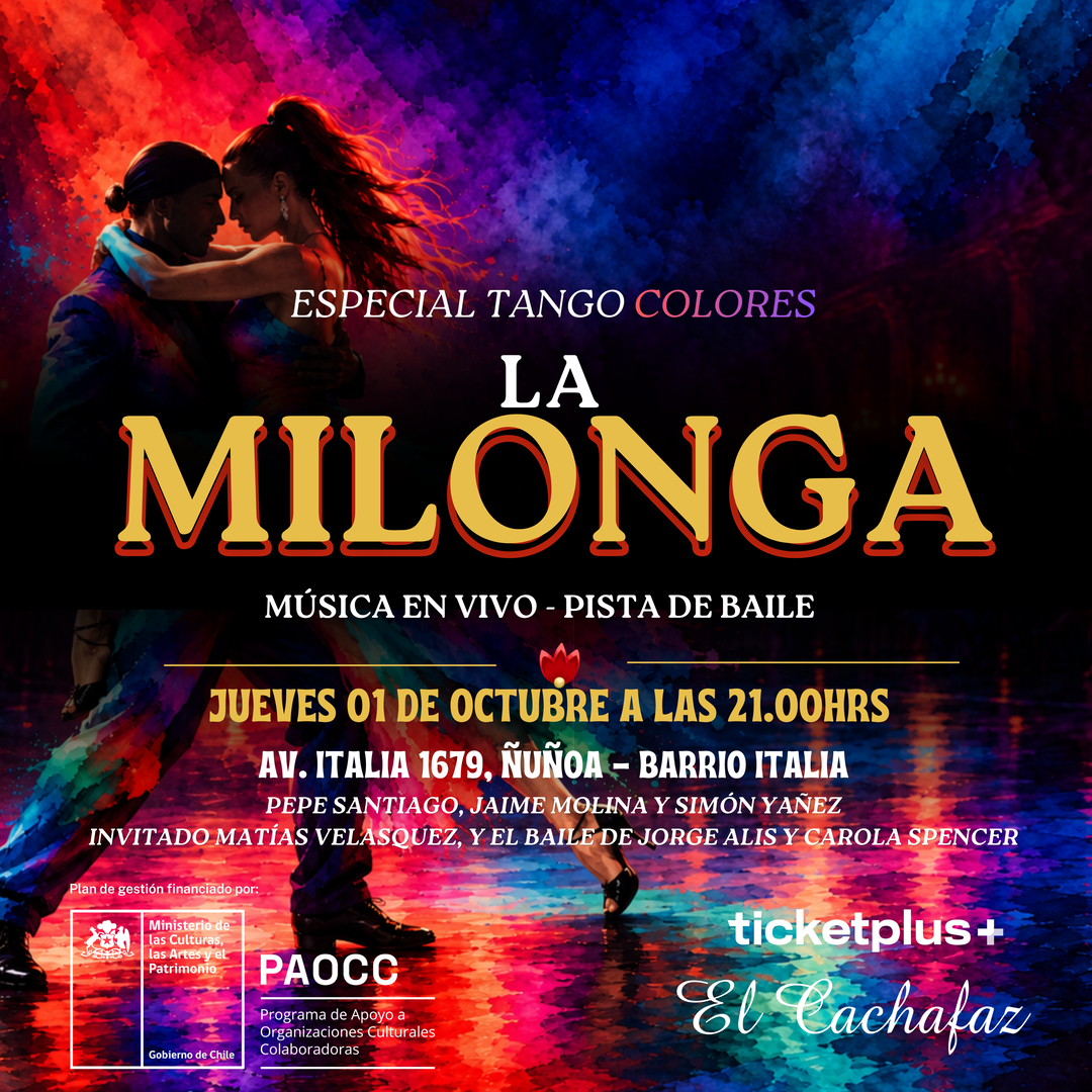 Milonga Jueves 1 Octubre 21hrs 