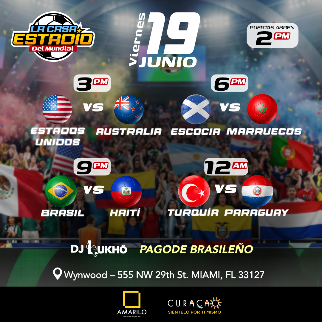 LA CASA ESTADIO DEL MUNDIAL - Estados Unidos vs Australia & Escocia vs Marruecos & Brasil vs Haití & Turquía vs Paraguay