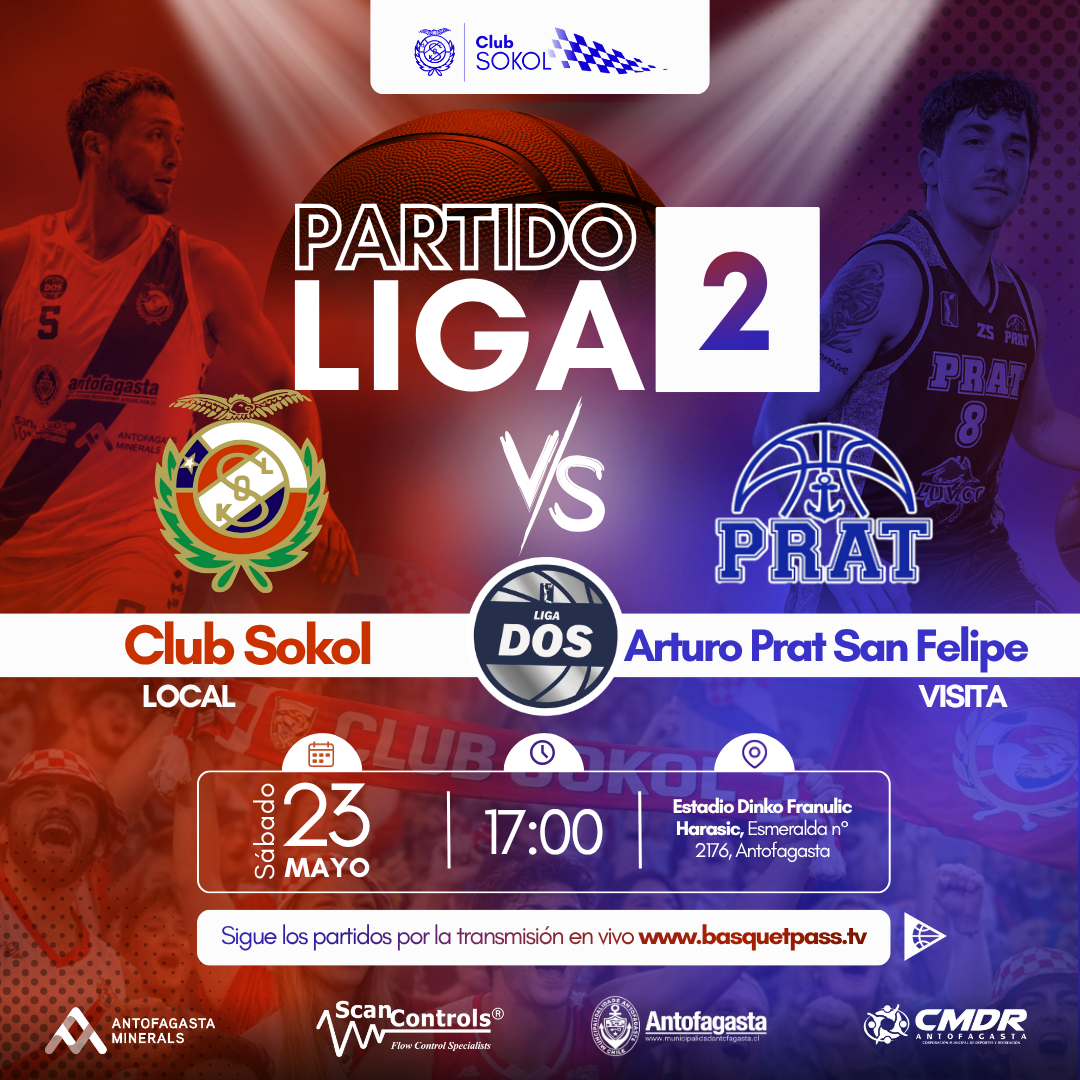 LIGA DOS SOKOL ANTOFAGASTA VS ARTURO PRAT SAN FELIPE