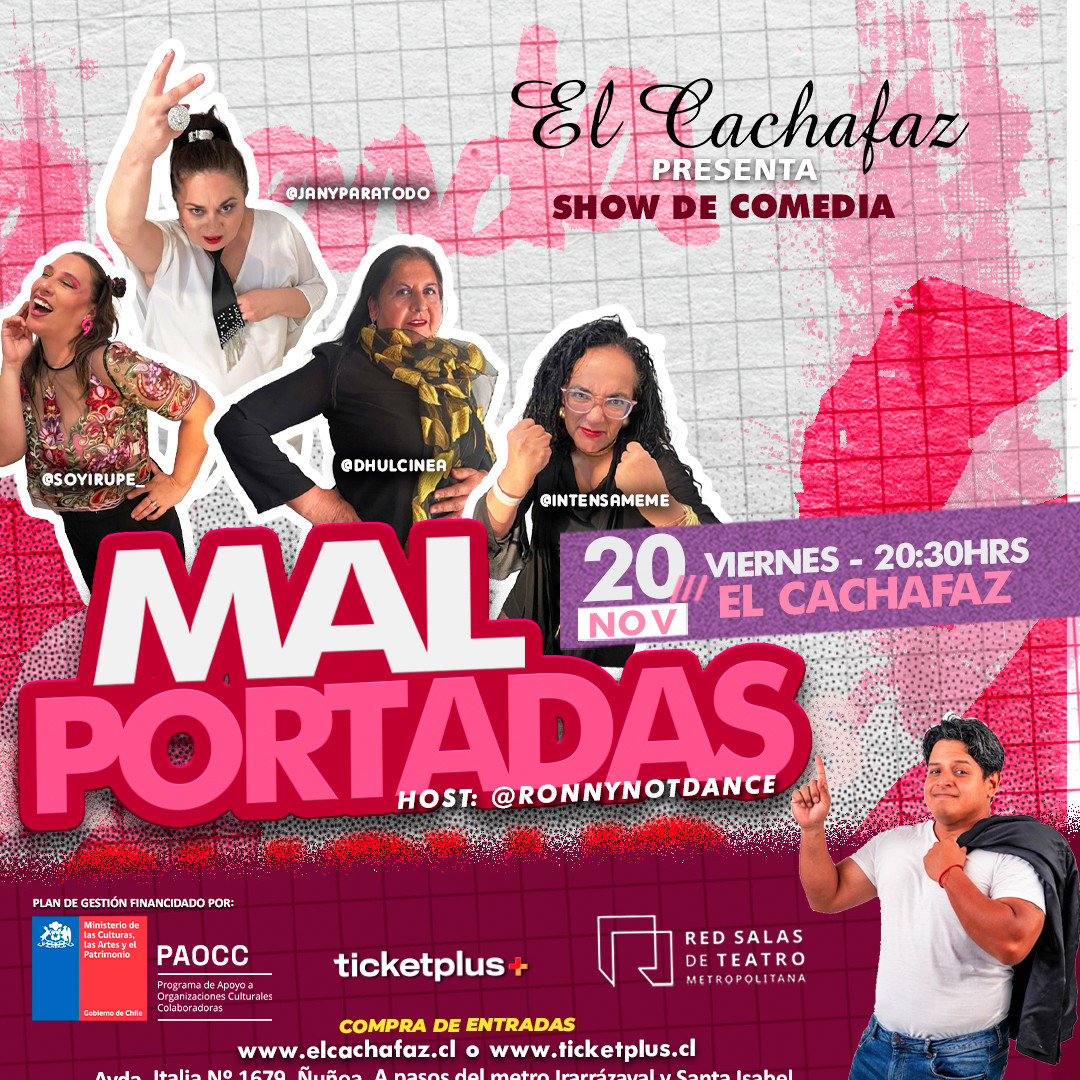 Show de Stand up-Las mal portadas- Viernes 20 Noviembre 20:30hrs