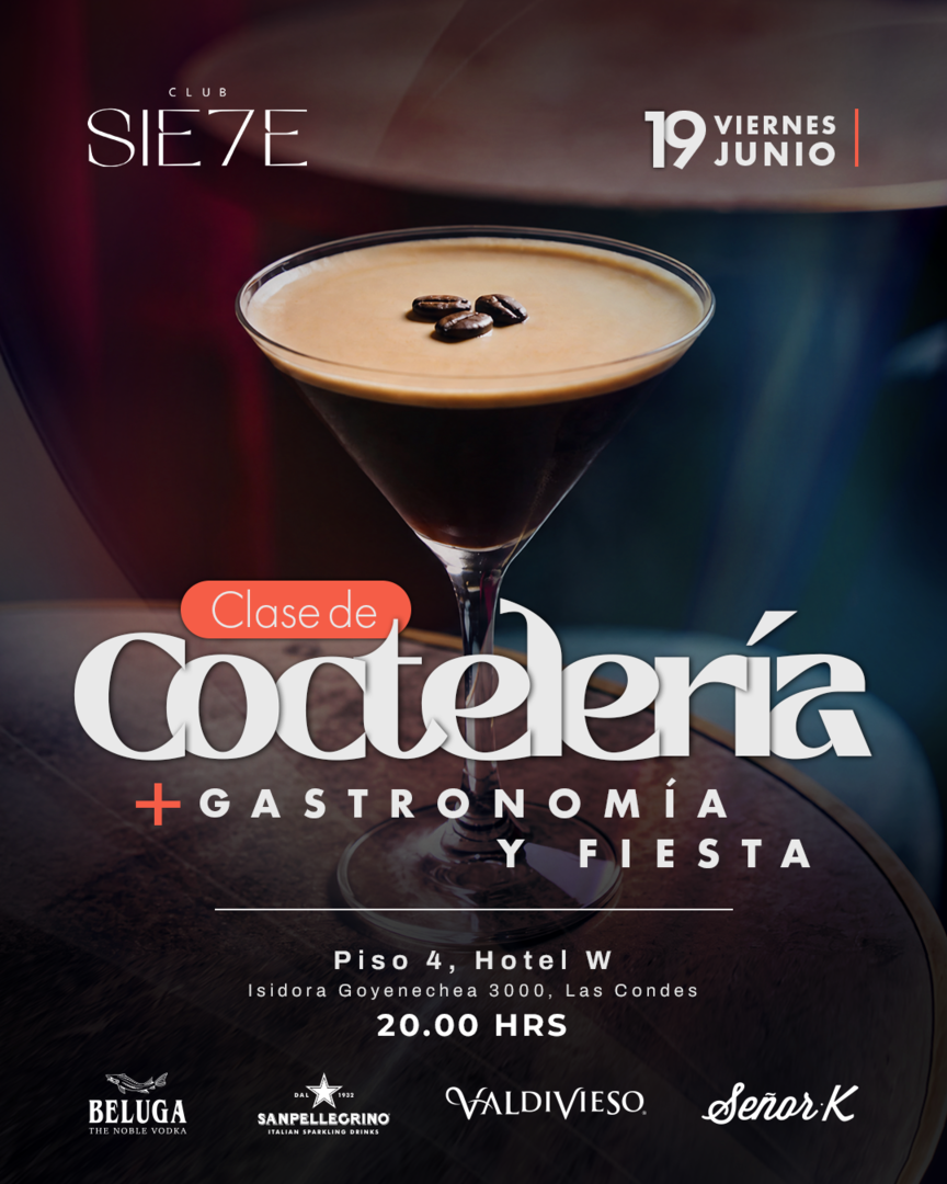 CLASES DE COCTELERÍA + FIESTA ★ VIERNES 19 JUNIO ★ Club Siete 