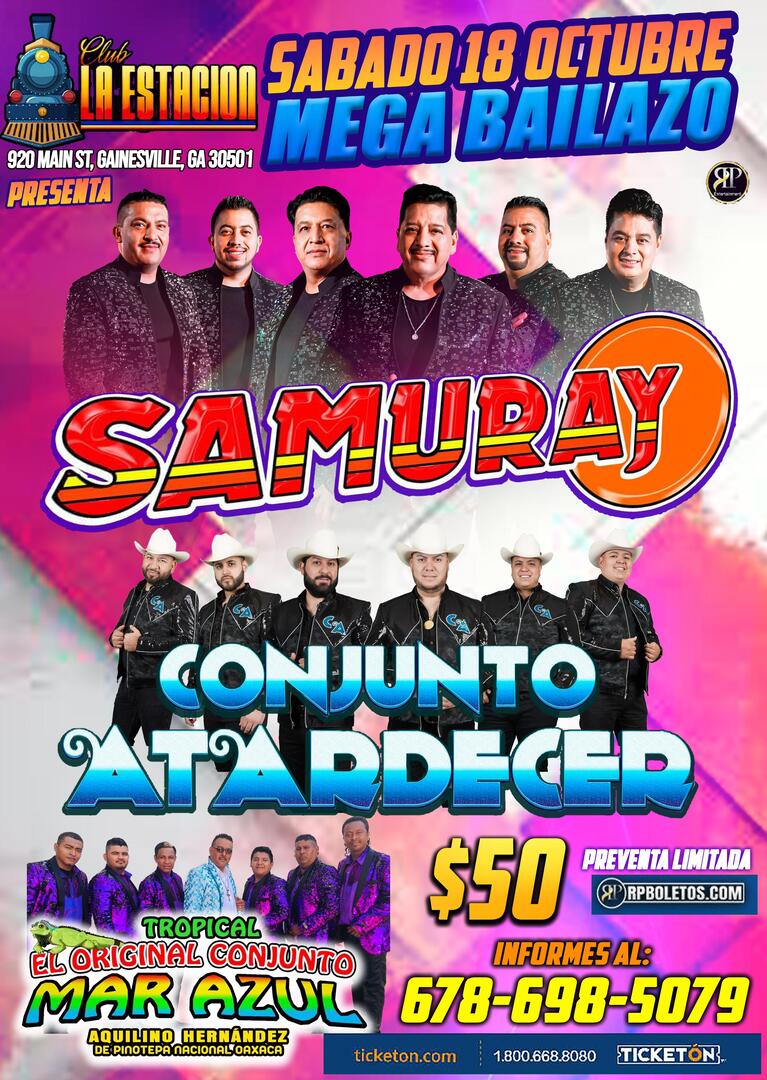 Samuray- Conjunto Atardecer-Mar Azul-La Estación-Gainsville-GA 