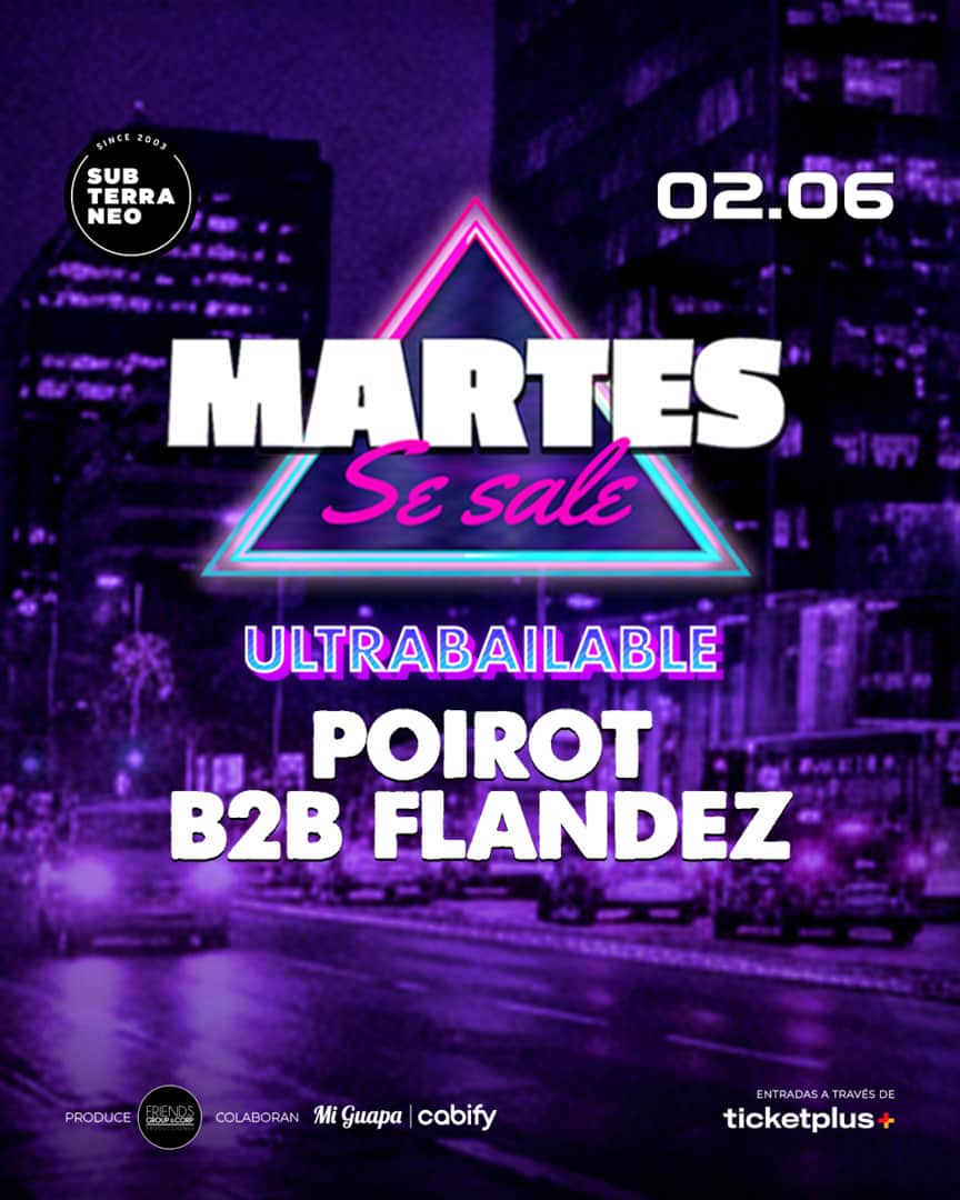MARTES SE SALE! ★ MARTES 02 JUNIO ★ Club Subterráneo (+21)