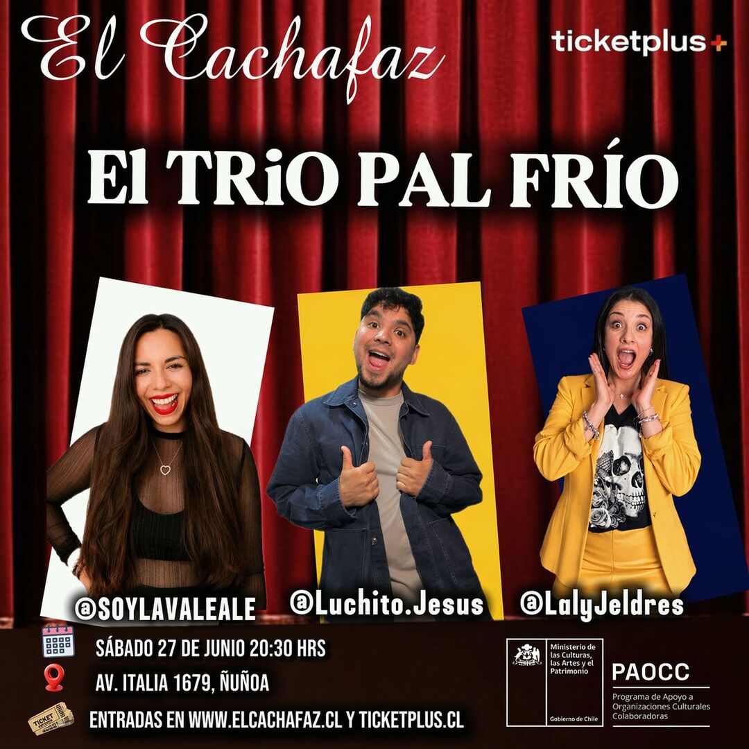 Show de stand up-El Trío pal frío-Sábado 27 Junio 20:30hrs