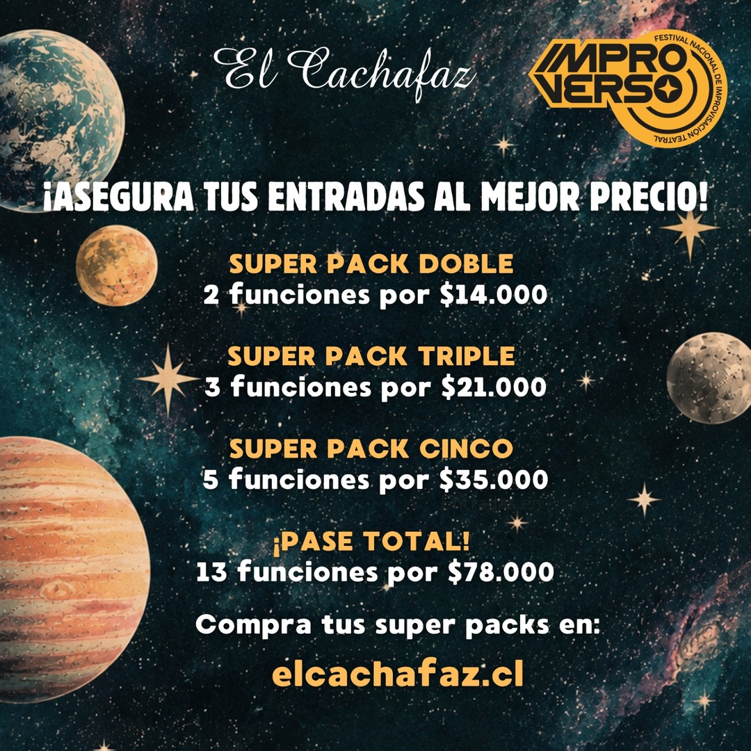 Festival de Impro -​Super Pack Cinco (5 funciones x $35.000)