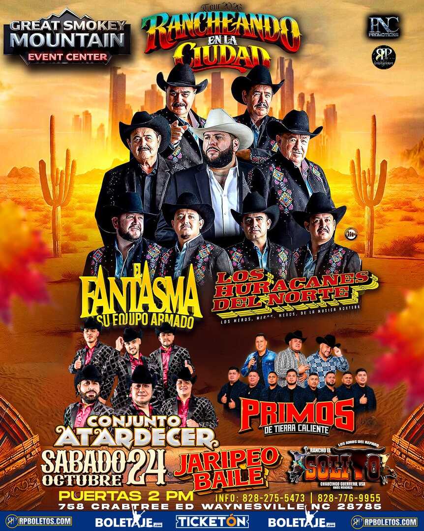 Huracanes del Norte-El Fantasma-Smoky Mountain Event Center-Waynesville NC