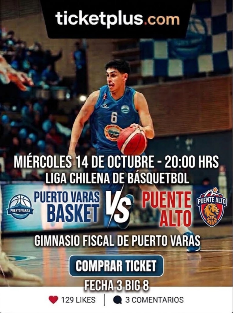 Puerto Varas Basket vs Mun Puente Alto / LNB / Liga Chery By Cecinas Llanquihue 2026