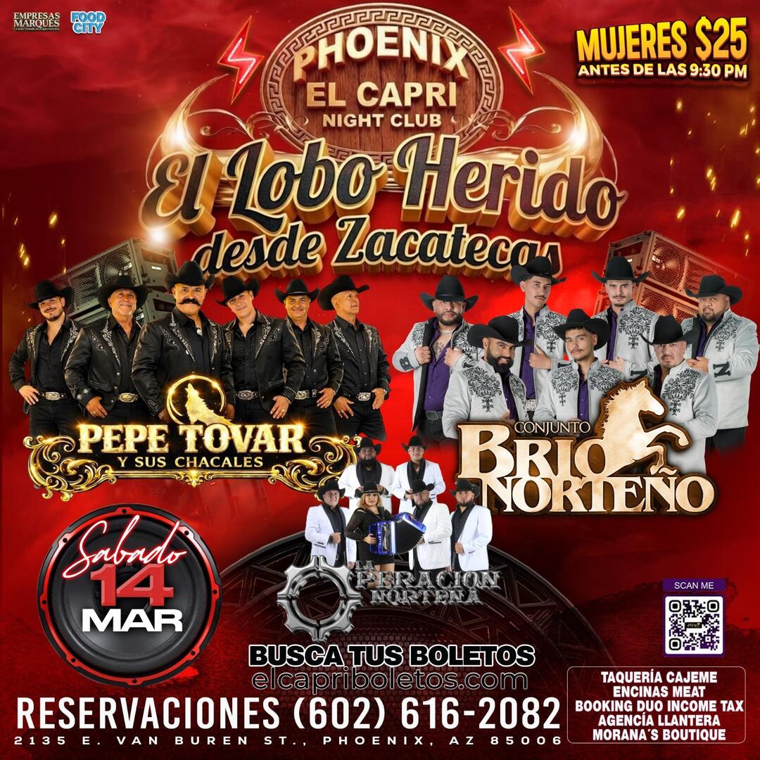 Pepe Tovar y sus Chacales-Conjunto Brio Norteño-La Operacion Norteña