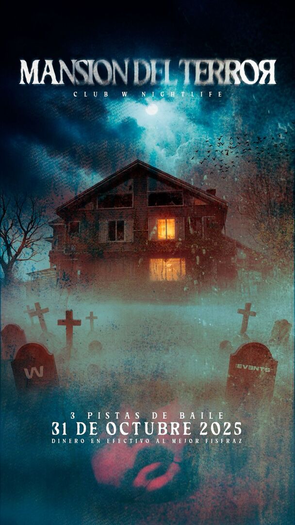 MANSION DEL TERROR 🐈‍⬛🕷️ Halloween 2025 🎃 Club W / 3 PISTAS DE BAILE 🪩