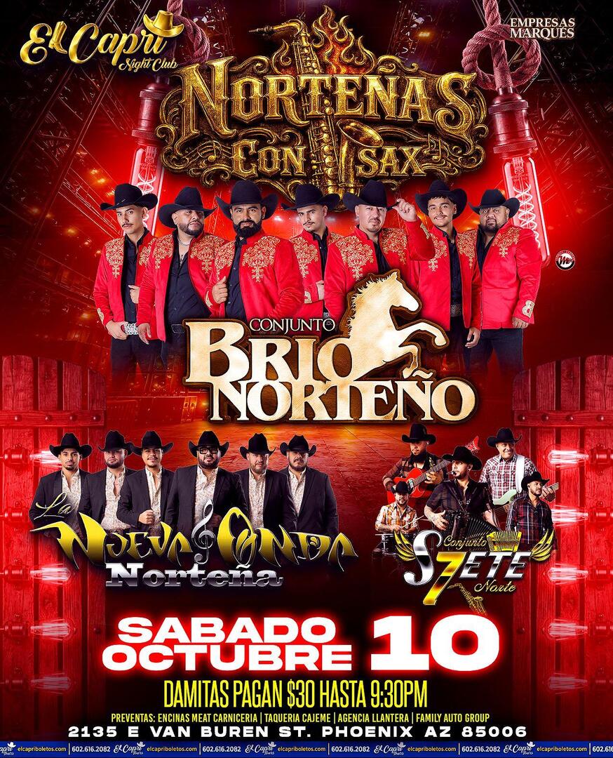Conjunto Brio Norteno-Nueva Onda Nortena-Conjunto S7ete Norte-Nortenas Con Sax