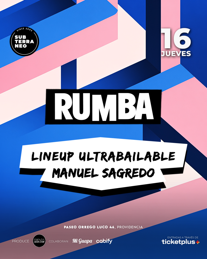 RUMBA Full Ultrabailable ★ JUEVES 16 JULIO ★ Club Subterráneo (+21M & +23H)