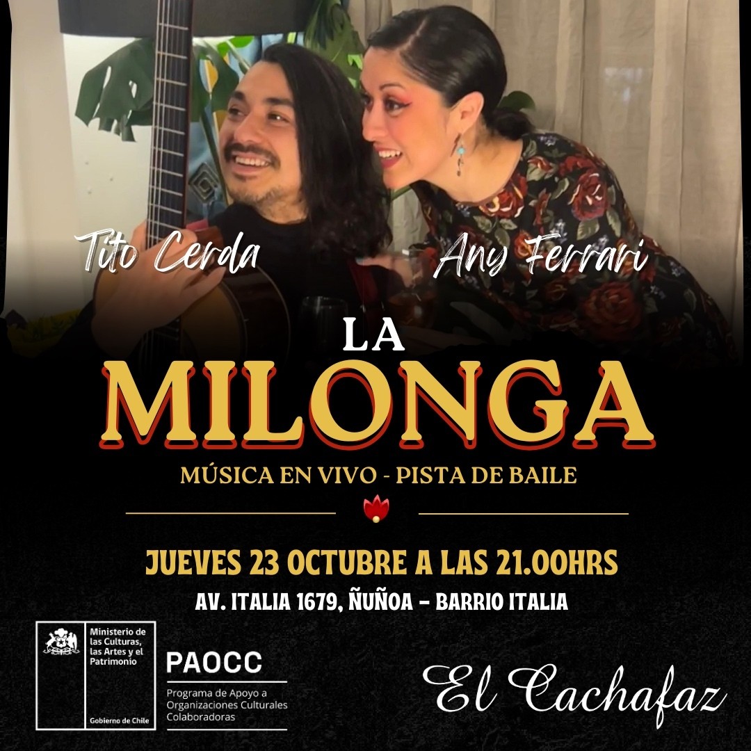 Milonga Jueves 23 Octubre 21hrs 