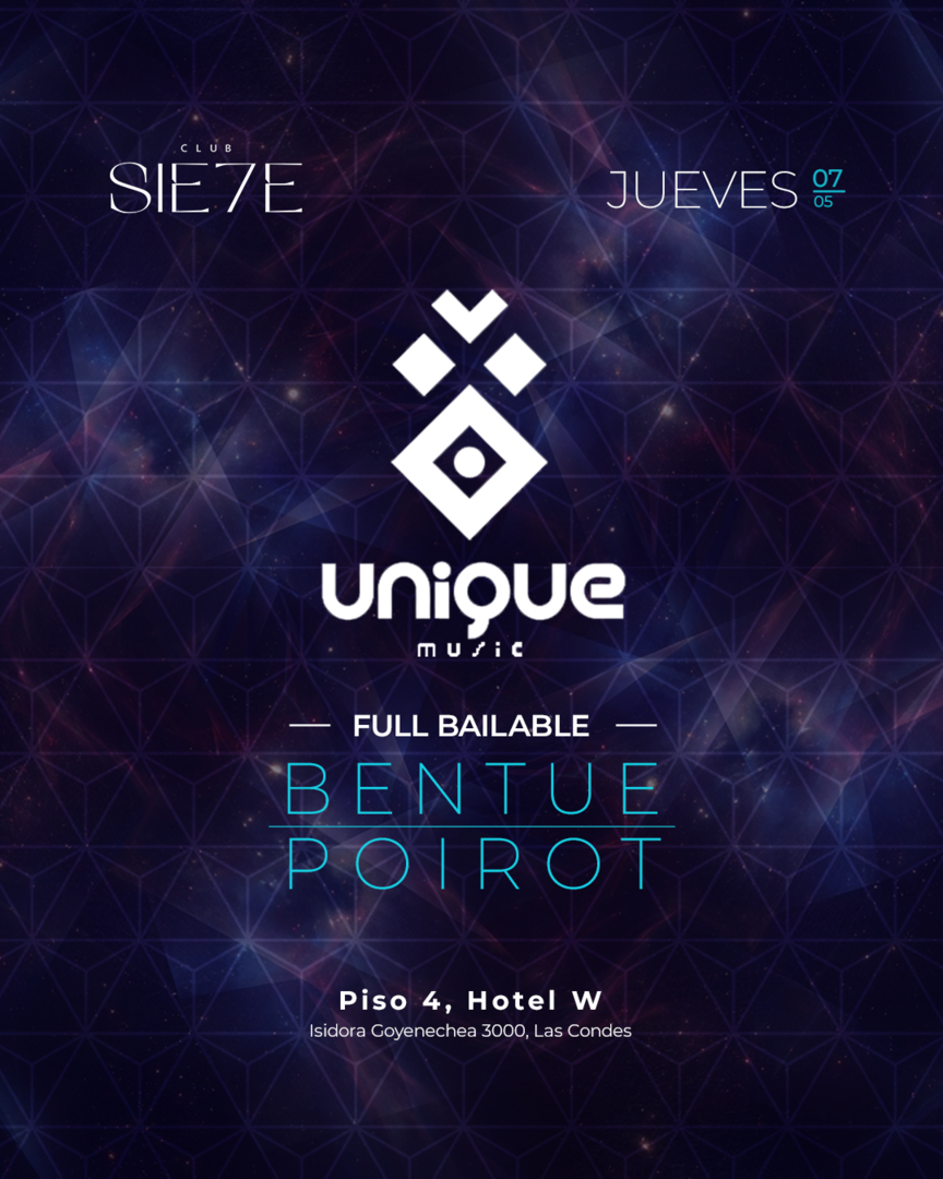 UNIQUE ★ JUEVES 07 MAYO ★ Club Sie7e 