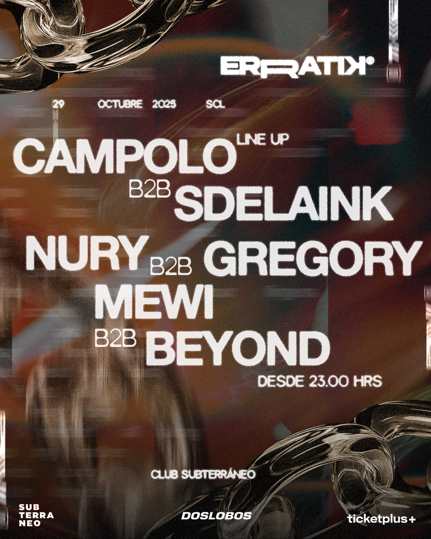 ERRATIK 🎵 MIÉRCOLES 29 OCTUBRE ★ Club Subterráneo (+21)