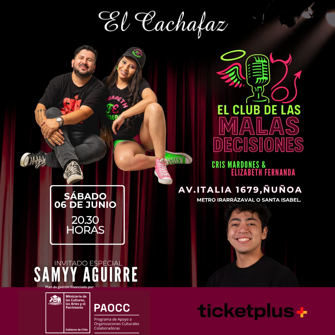 Show de stand up-El club de las malas decisiones-Sabado 6 Junio 20:30hrs
