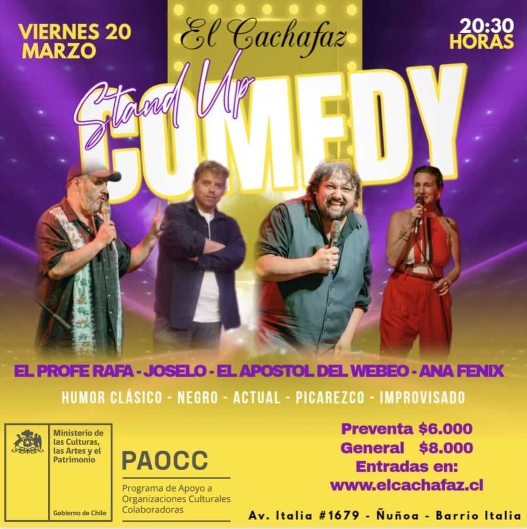 Show de Stand up-Comedy- Viernes 20 Marzo 20:30 hrs