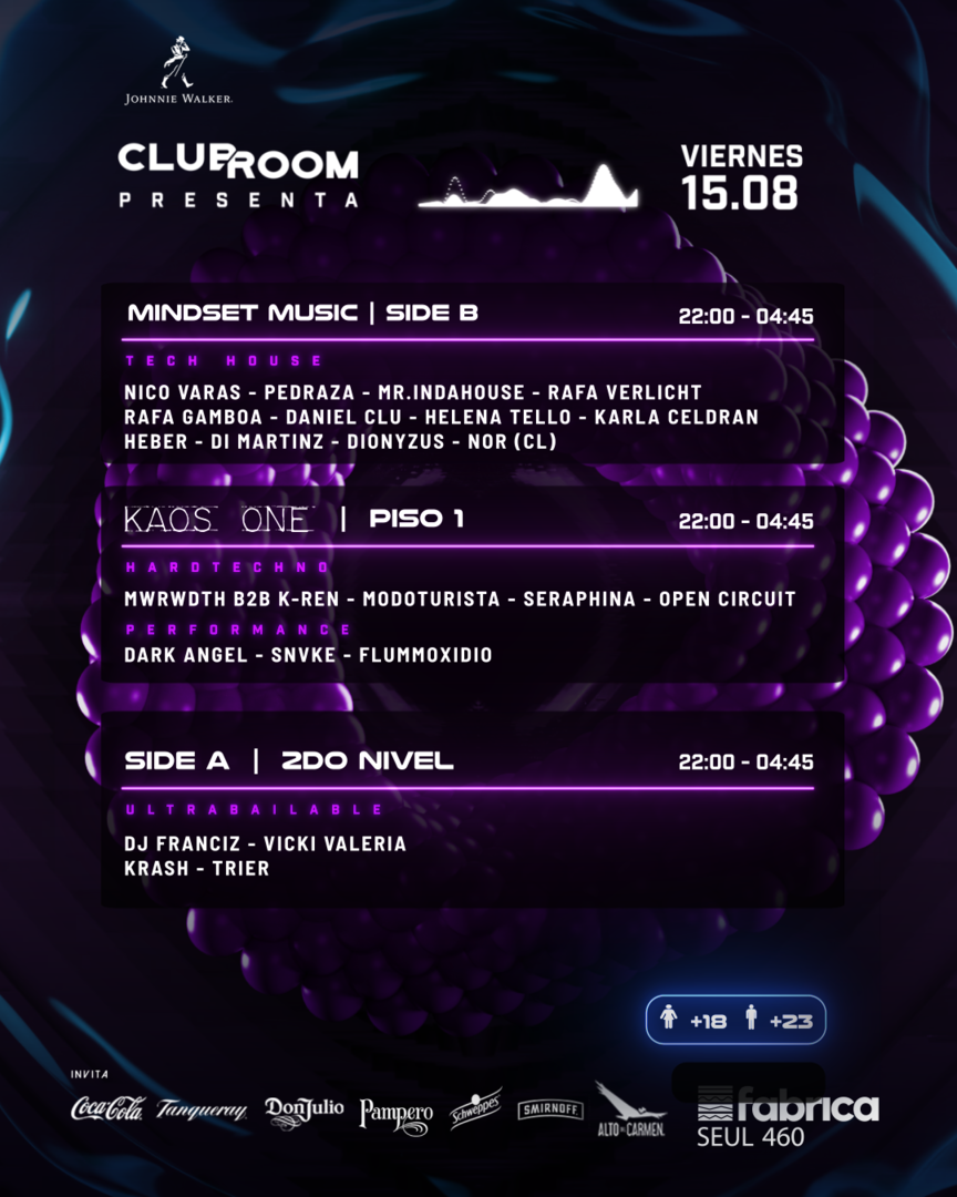 Clubroom Presenta @ Viernes 15 Agosto