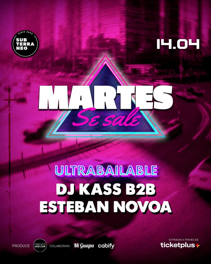 MARTES SE SALE! ★ MARTES 14 ABRIL ★ Club Subterráneo (+21)