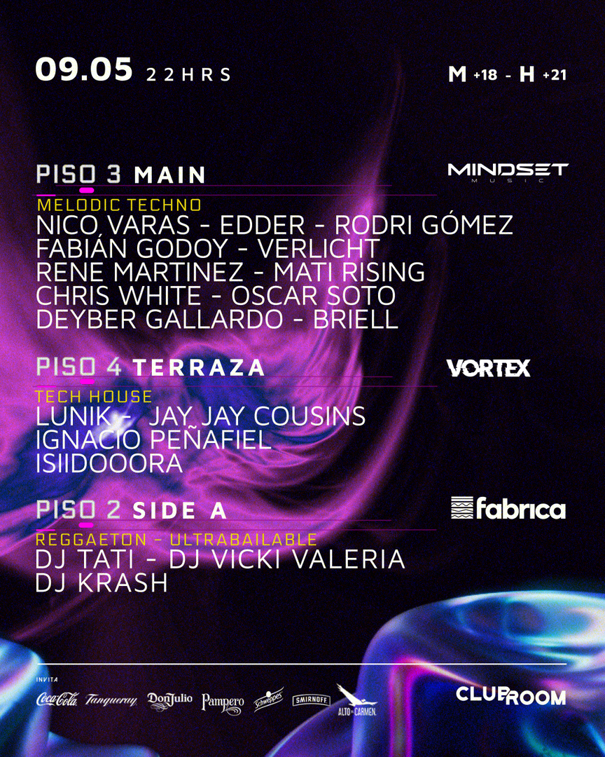 Clubroom Presenta @ Sábado 09 Mayo