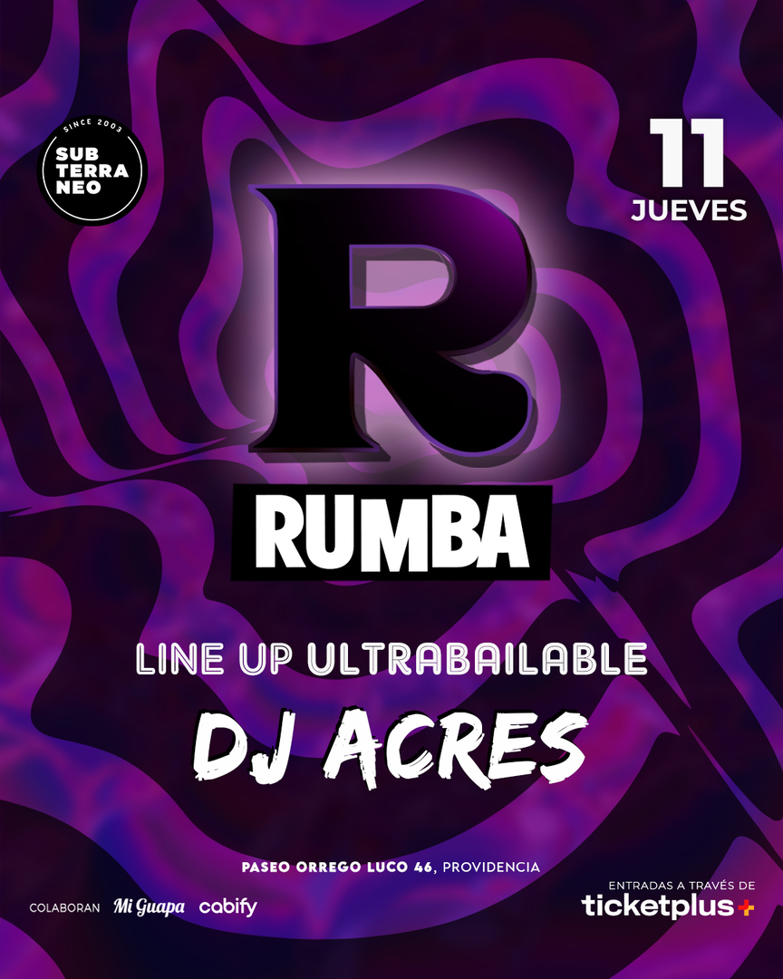 RUMBA Full Ultrabailable ★ JUEVES 11 SEPTIEMBRE ★ Club Subterráneo (+21M & +23H)